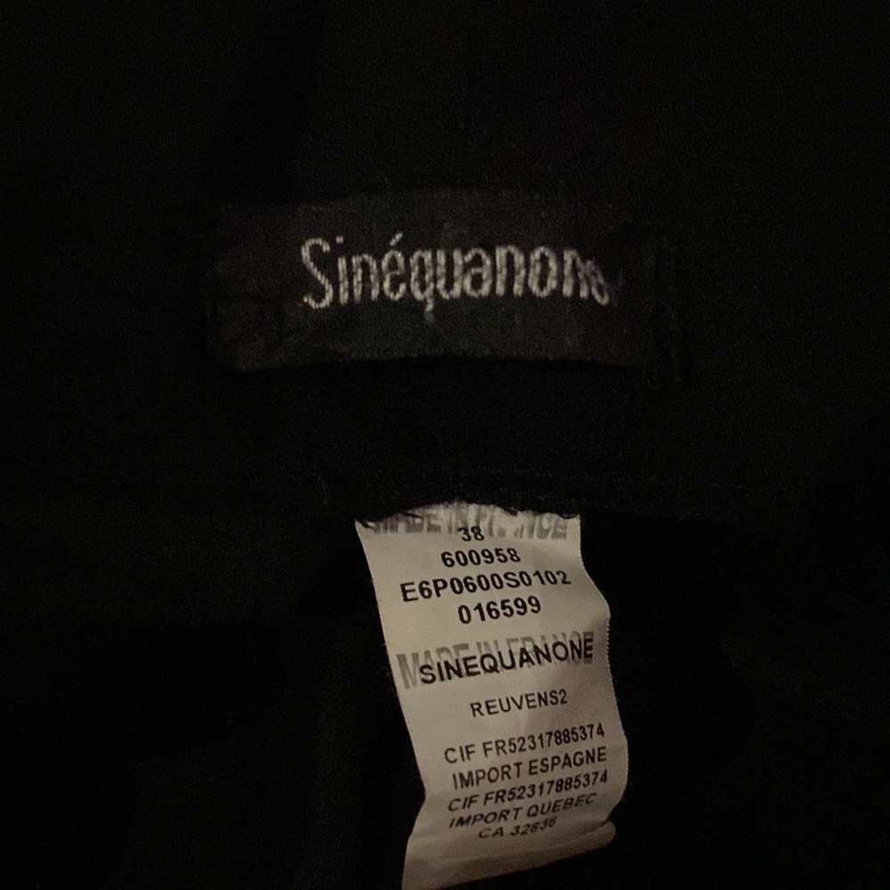Sinequanone black wide legged dress pants with navel button details. Siz… - Picture 10 of 12
